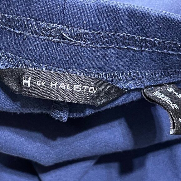H by Halston Knit Legging Navy Blue Size M Medium Stretch Slit Hem - Picture 3 of 6